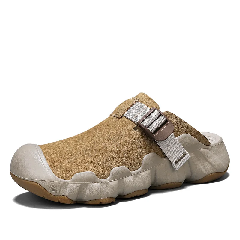 Летние мужские повседневные тапочки из коровьей замши с сумкой на голову, уличные пляжные нескользящие мужские сандалии
Летние мужские повседневные тапочки из коровьей замши с сумкой на голову, уличные пляжные нескользящие мужские сандалии