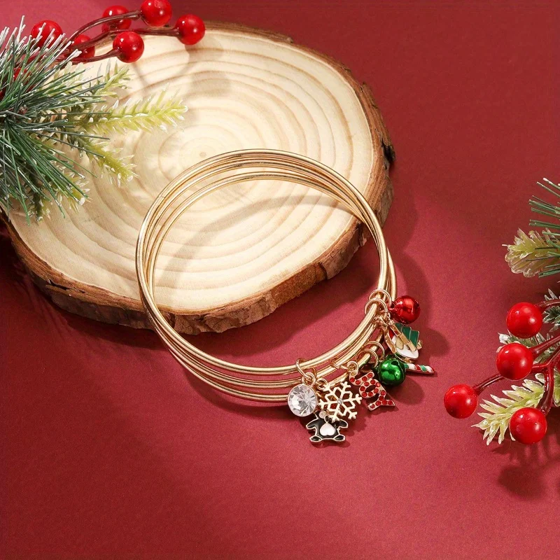 Christmas Bracelet for Women Christmas Tree for Santa Claus Bell for Snowflake Penguin for Women Fashionable Accessories
Christmas Bracelet for Women Christmas Tree for Santa Claus Bell for Snowflake Penguin for Women Fashionable Accessories