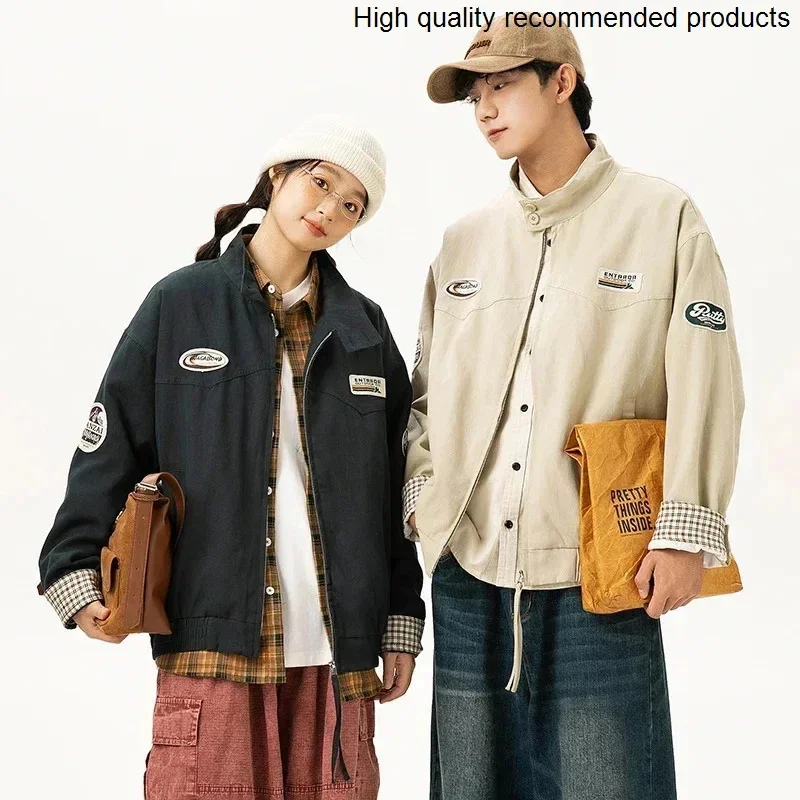 Bomber Jacket Men Japanese Unisex Streetwear Fashion Loose Casual Women Spring Autumn Coat Outerwear Cargo Jacket Couple Clothes
Bomber Jacket Men Japanese Unisex Streetwear Fashion Loose Casual Women Spring Autumn Coat Outerwear Cargo Jacket Couple Clothes