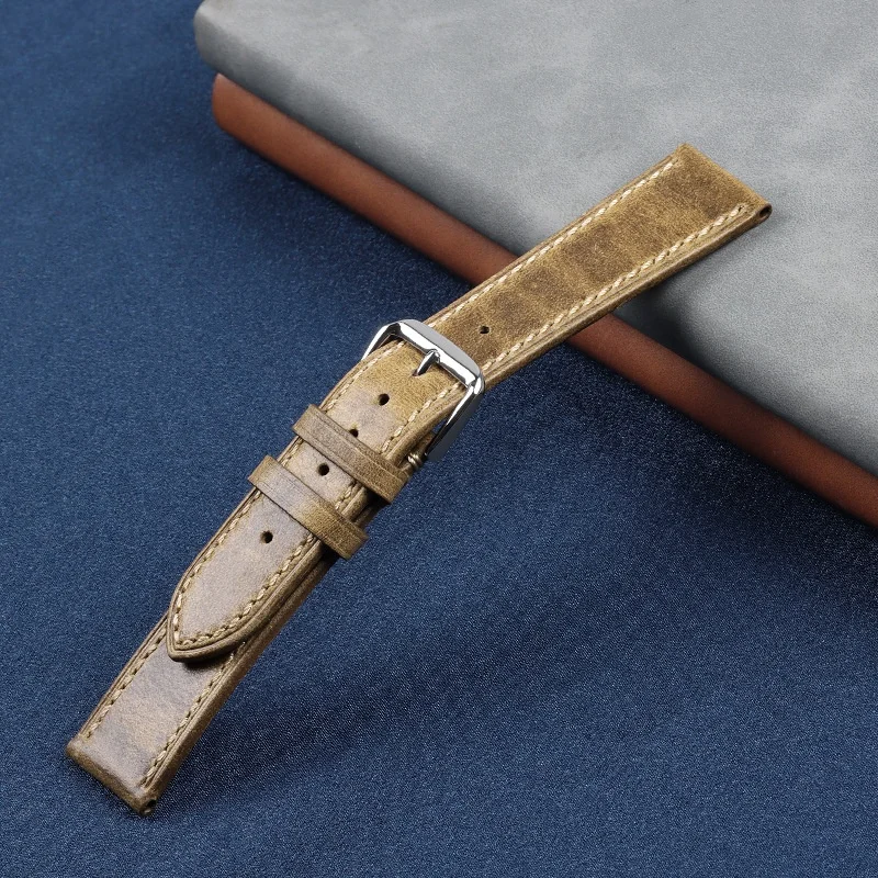 18mm 20mm 22mm High Quality Oil Wax Discoloration Retro Cowhide Leather Watch Strap Replacement for Universal Watch Bracelet
18mm 20mm 22mm High Quality Oil Wax Discoloration Retro Cowhide Leather Watch Strap Replacement for Universal Watch Bracelet