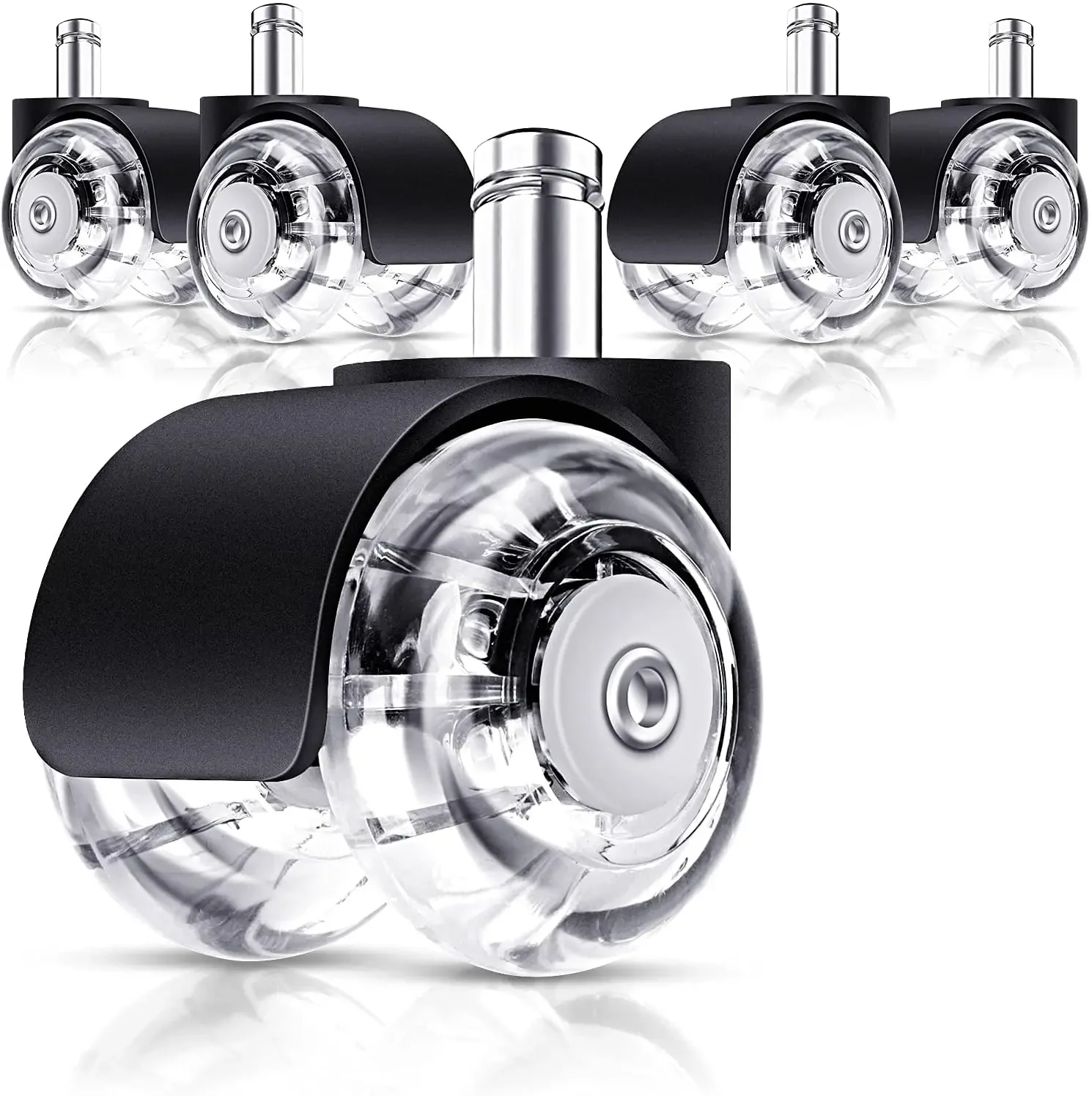 5PCS Universal Mute Wheel Office Chair Caster Swivel Rubber Soft Safe Furniture Hardware Chair Wheels for Desk Office
5PCS Universal Mute Wheel Office Chair Caster Swivel Rubber Soft Safe Furniture Hardware Chair Wheels for Desk Office