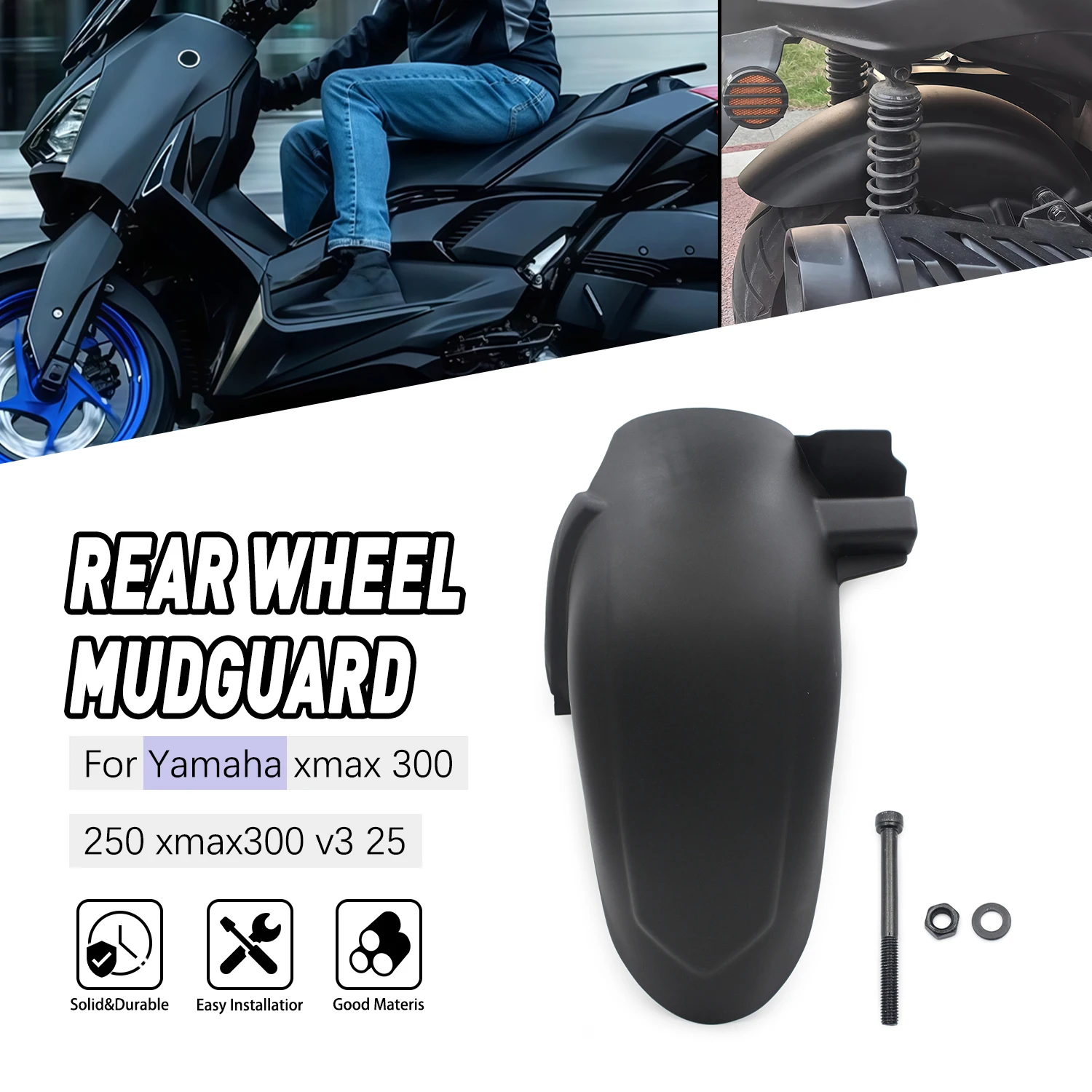 Motorcycle parts Rear Fender Mud Splash Guard Protector Guard Cover For YAMAHA XMAX 300 250 XMAX300 V3 2025
Motorcycle parts Rear Fender Mud Splash Guard Protector Guard Cover For YAMAHA XMAX 300 250 XMAX300 V3 2025