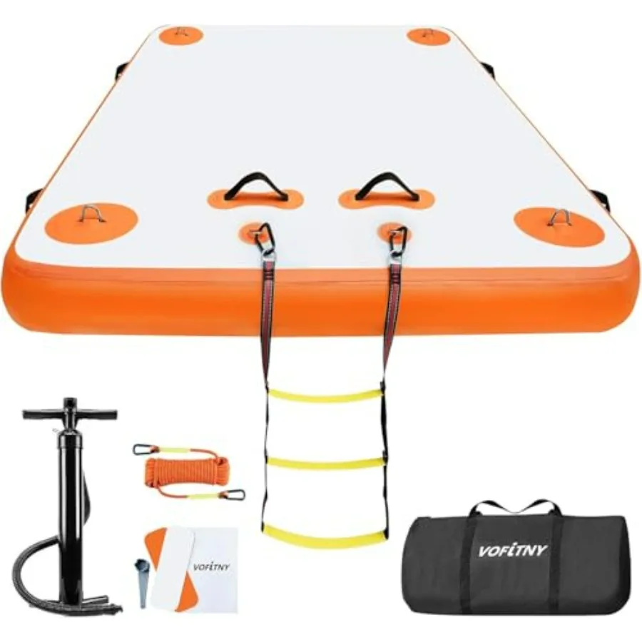 Inflatable Floating Dock for Lakes and Oceans, PVC Material, Blue, Non-Slip Surface Swim Platform with Heavy-Duty Anchoring Sys
Inflatable Floating Dock for Lakes and Oceans, PVC Material, Blue, Non-Slip Surface Swim Platform with Heavy-Duty Anchoring Sys