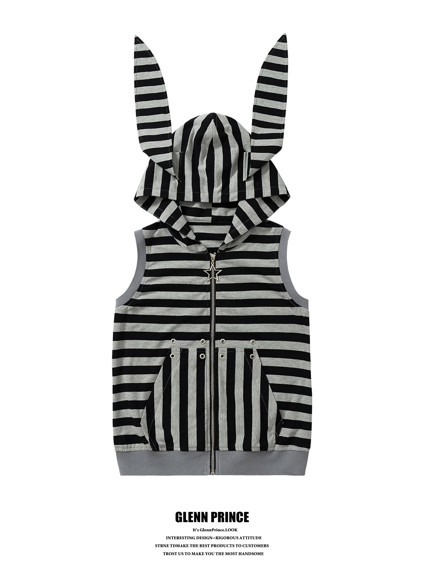 GPstudio American Retro Rabbit Ear Hooded Striped Vest Women Lightweight Y2K Slim Sleeveless T-Shirt Vest Breathable Splice
GPstudio American Retro Rabbit Ear Hooded Striped Vest Women Lightweight Y2K Slim Sleeveless T-Shirt Vest Breathable Splice