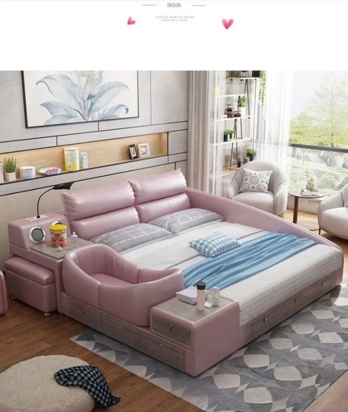 !@Multi Function Storage Bed Furniture Smart Smart Massage Leather Beds Bed Modern Minimalist Tatami Double Wedding
!@Multi Function Storage Bed Furniture Smart Smart Massage Leather Beds Bed Modern Minimalist Tatami Double Wedding