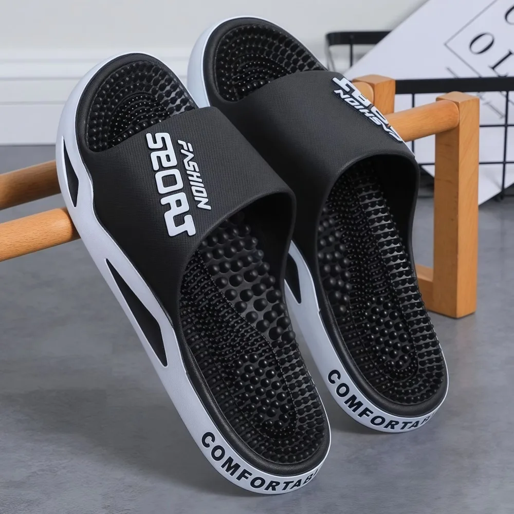 Acupressure Massage Slippers Men Anti-odor Anti-Slip Bathroom Slippers Soft Bottom Lightweight Outdoor Slippers Everyday Outfits
Acupressure Massage Slippers Men Anti-odor Anti-Slip Bathroom Slippers Soft Bottom Lightweight Outdoor Slippers Everyday Outfits