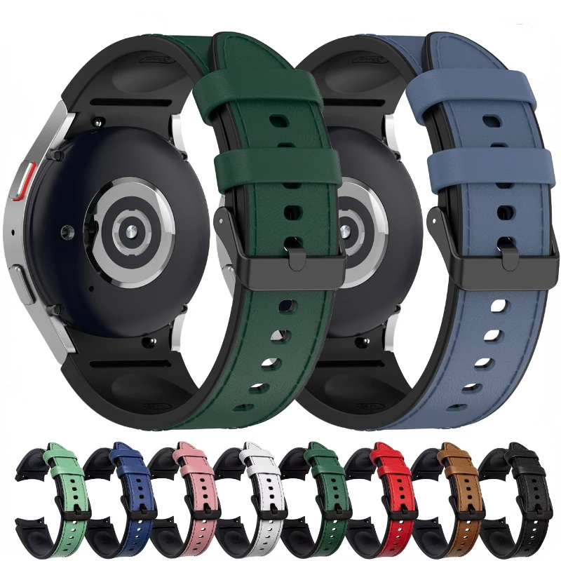 Ремешок силиконовый и кожаный для Samsung Galaxy Watch 6/5/4 44 мм 40 мм 5 Pro 45 мм, браслет без зазора для часов 6/4 Classic 46 мм 43 мм
Ремешок силиконовый и кожаный для Samsung Galaxy Watch 6/5/4 44 мм 40 мм 5 Pro 45 мм, браслет без зазора для часов 6/4 Classic 46 мм 43 мм