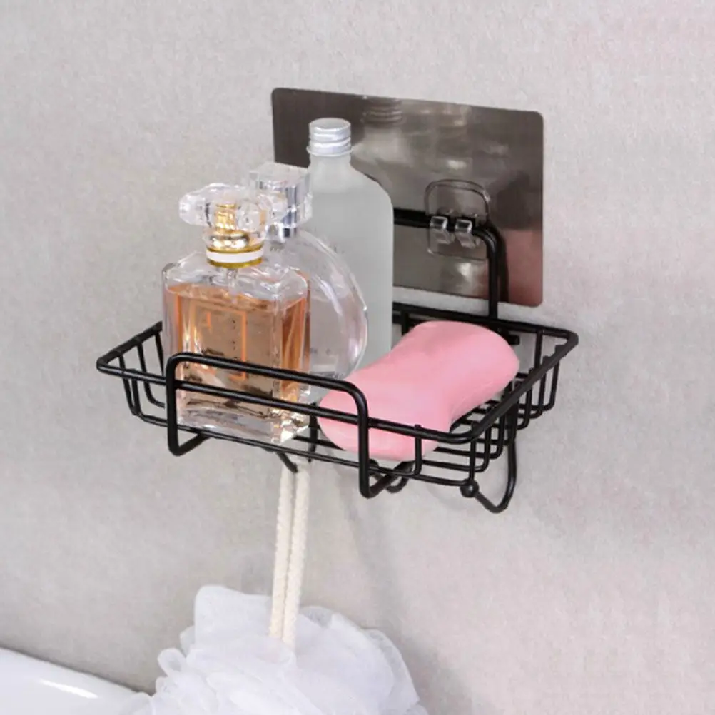 1Pcs Wall-Mounted Soap Rack Iron Black Kitchen Bathroom Storage Holder Hooks Hanging Towel Draining Soap Stand Kitchen Supplies
1Pcs Wall-Mounted Soap Rack Iron Black Kitchen Bathroom Storage Holder Hooks Hanging Towel Draining Soap Stand Kitchen Supplies