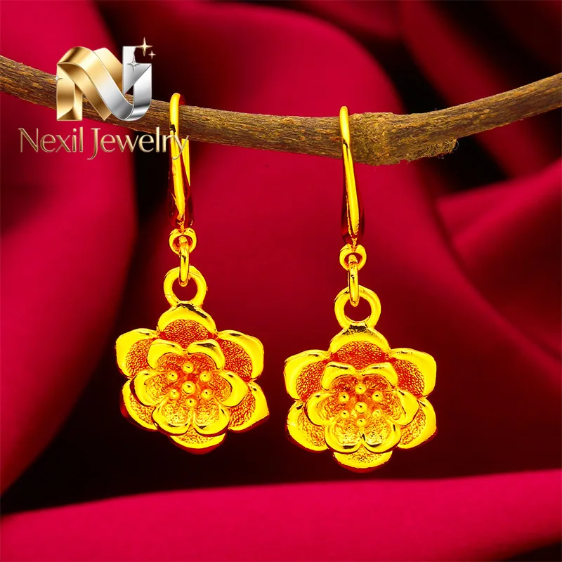 Nexil Jewelry Nexil Jewelry Rose Earrings Women's 24K Gold AU999 - Value-preserving AU999 gold, timeless rose style, for gift
Nexil Jewelry Nexil Jewelry Rose Earrings Women's 24K Gold AU999 - Value-preserving AU999 gold, timeless rose style, for gift