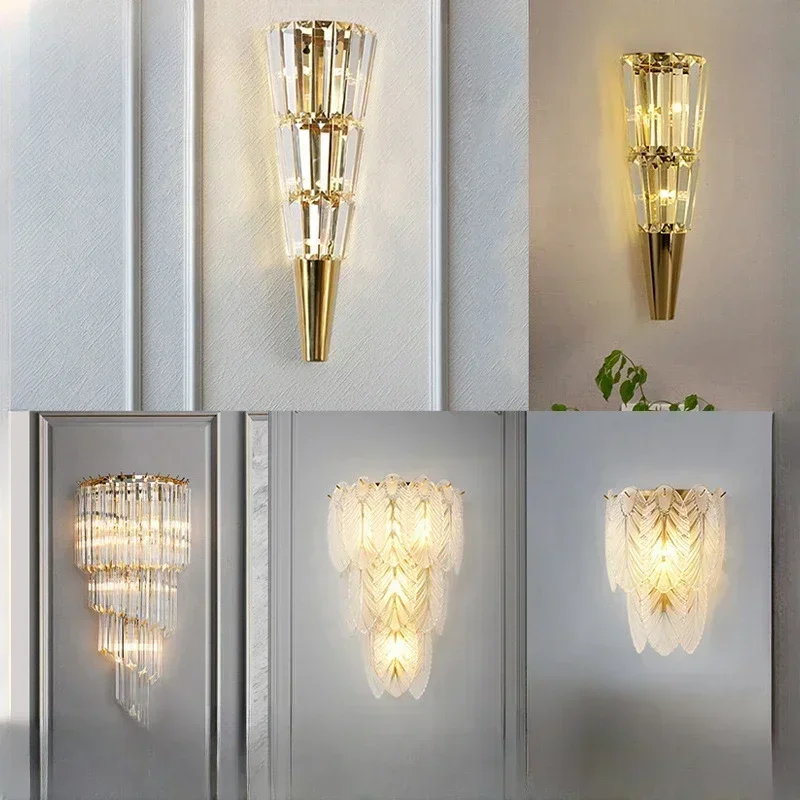 AZ LED Crystal Wall Light Modern Living Room Background Wall Decoration Corridor Aisle Lighting Bedroom Bedside Wall Sconce Lamp
AZ LED Crystal Wall Light Modern Living Room Background Wall Decoration Corridor Aisle Lighting Bedroom Bedside Wall Sconce Lamp