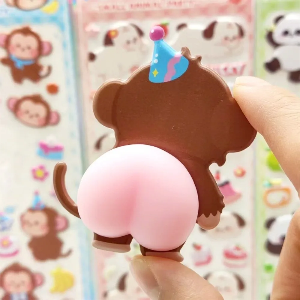Cute Soft 3D Animal Stickers 3D Stress Relief Decompression Stickers Monkey Happy Buttocks Pinchable Decals Gift Idea
Cute Soft 3D Animal Stickers 3D Stress Relief Decompression Stickers Monkey Happy Buttocks Pinchable Decals Gift Idea