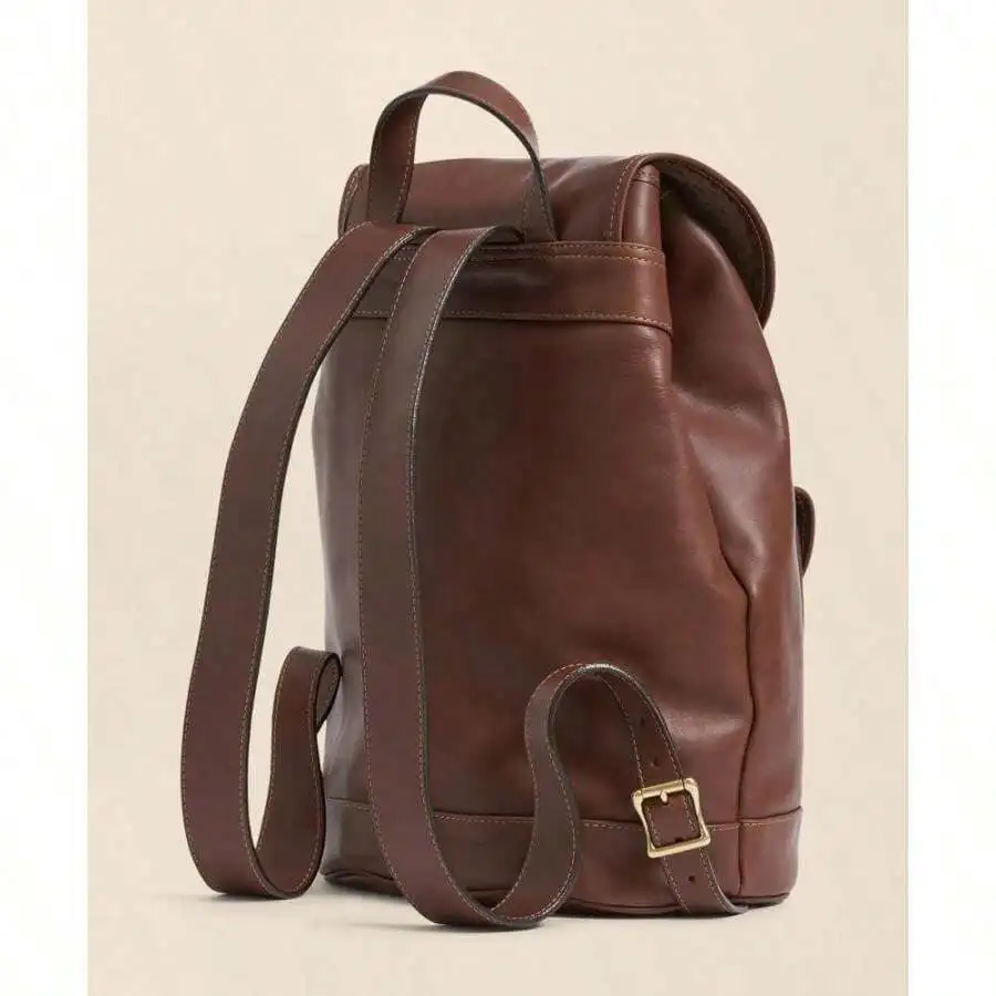 Brown Leather Drawstring Backpack For Men Casual Style
Brown Leather Drawstring Backpack For Men Casual Style