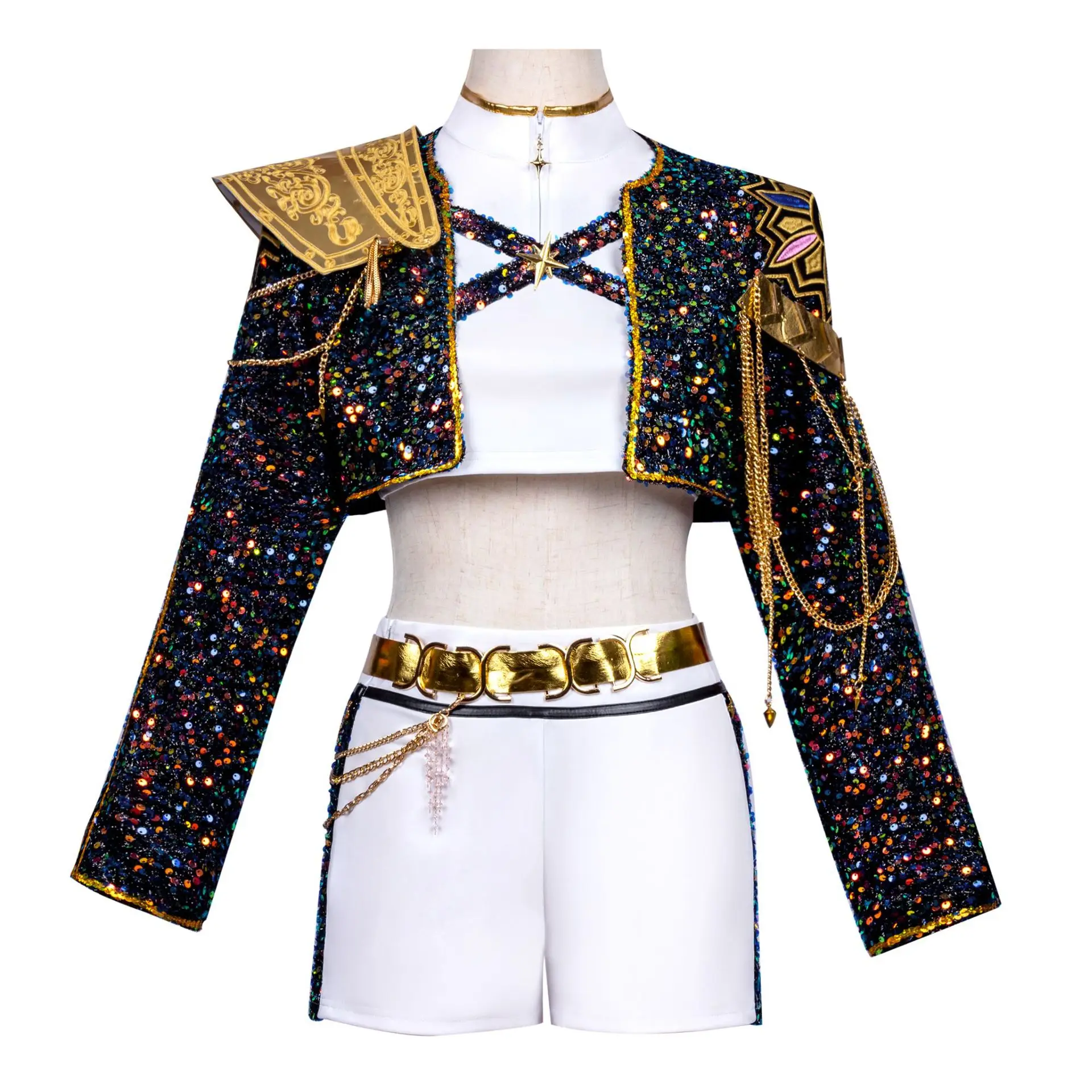 Girls Glitter Cosplay Stage Costume Cosplay Fantasia Costume for Women Idol Roleplay Outfits Halloween Xmas Carnival Party Suit
Girls Glitter Cosplay Stage Costume Cosplay Fantasia Costume for Women Idol Roleplay Outfits Halloween Xmas Carnival Party Suit