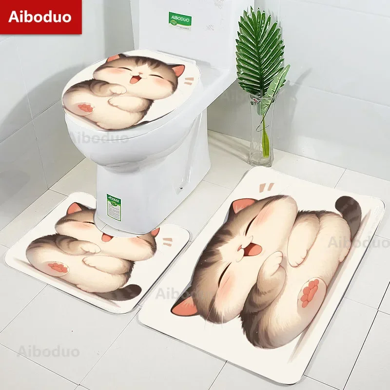 Cartoon Kawaii Little Cat Pattern Bathroom 3Pcs/set Mat Home Flannel Decoration Accessories Floor Rug Toilet Cover 40*60/50*80CM
Cartoon Kawaii Little Cat Pattern Bathroom 3Pcs/set Mat Home Flannel Decoration Accessories Floor Rug Toilet Cover 40*60/50*80CM