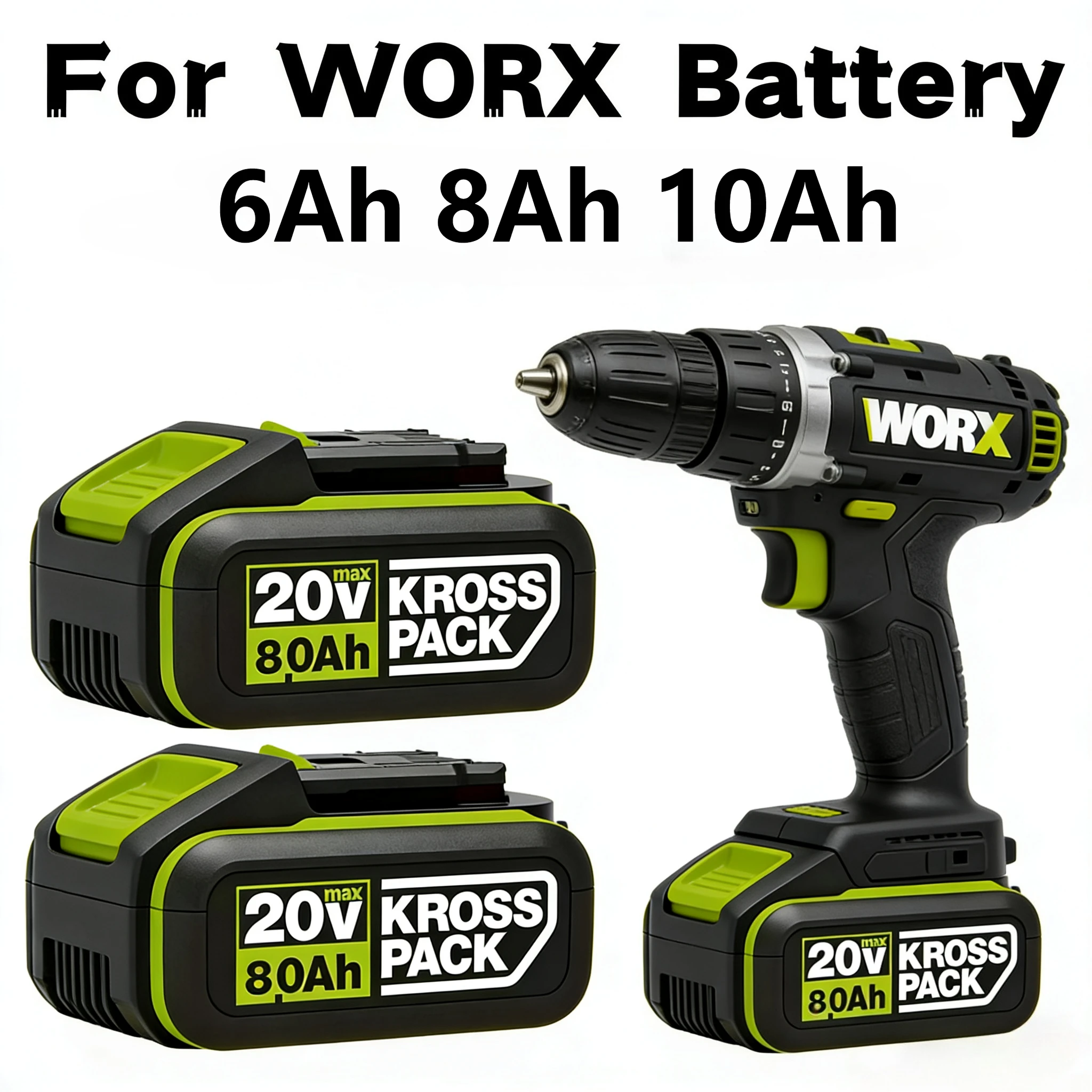 Литий-ионный аккумулятор 20В 6000/8000/10000 мАч для электроинструментов WORX WA3551, WA3551.1, WA3553, WA3641, WX373 (замена)
Литий-ионный аккумулятор 20В 6000/8000/10000 мАч для электроинструментов WORX WA3551, WA3551.1, WA3553, WA3641, WX373 (замена)