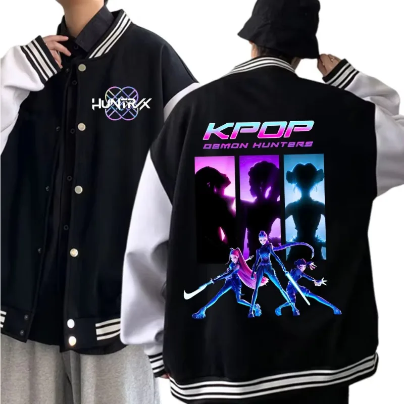 Kpop Demon Hunters Бейсбольная форма Куртка Harajuku Бейсбольные куртки для мужчин
Kpop Demon Hunters Бейсбольная форма Куртка Harajuku Бейсбольные куртки для мужчин