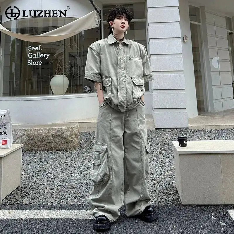 LUZHEN 2026 Summer Solid Color Two-piece Sets Men Fashion Loose Straight Casual Pants Handsome Street Short Sleeve Shirts JY6820
LUZHEN 2026 Summer Solid Color Two-piece Sets Men Fashion Loose Straight Casual Pants Handsome Street Short Sleeve Shirts JY6820