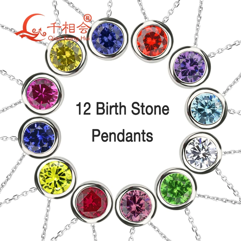 S925 Silver 12 Birthstone cubic zirconia corundum stone round shape Pendant necklace jewlery Anniversaries Gifts
S925 Silver 12 Birthstone cubic zirconia corundum stone round shape Pendant necklace jewlery Anniversaries Gifts