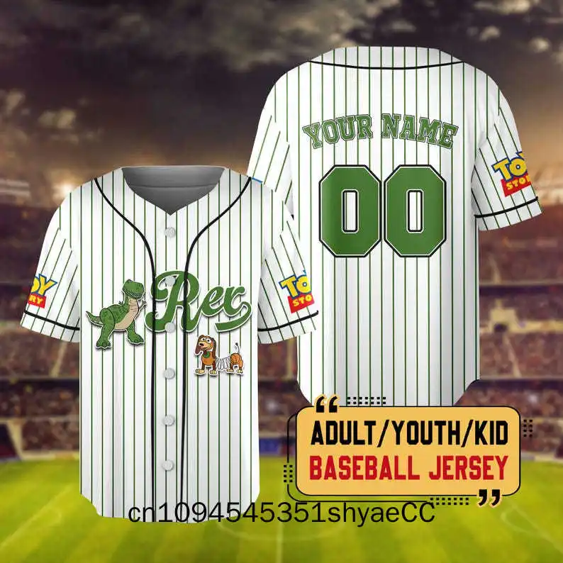 Personalized Rex Disney Toy Story Baseball Jersey, Custom Disneyland Baseball Team Outfit, Toy Story Jersey Gift, Gift For Disne
Personalized Rex Disney Toy Story Baseball Jersey, Custom Disneyland Baseball Team Outfit, Toy Story Jersey Gift, Gift For Disne