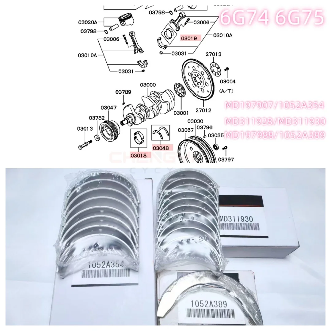 6G74 675 Engine Crank Bearing Bush Connecting Rod Bush Thrust Plate For Pajero Montero V45W V77W V97W 1052A354 MD311930 1052A389
6G74 675 Engine Crank Bearing Bush Connecting Rod Bush Thrust Plate For Pajero Montero V45W V77W V97W 1052A354 MD311930 1052A389
