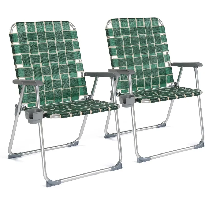 VINGLI Folding Webbed Oversized Lawn Chairs with Detachable Cup Holder, 300 LBS High Beach Chair for Adults Heavy Duty
VINGLI Folding Webbed Oversized Lawn Chairs with Detachable Cup Holder, 300 LBS High Beach Chair for Adults Heavy Duty