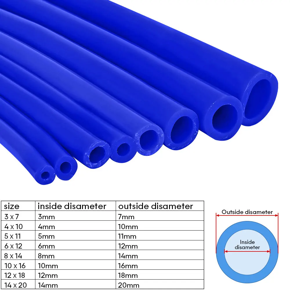 Universal 3mm to 14mm Blue Silicone Hose - 1 Meter Vacuum Tubing Coolant Intercooler Pipe Racing Line Auto Hose
Universal 3mm to 14mm Blue Silicone Hose - 1 Meter Vacuum Tubing Coolant Intercooler Pipe Racing Line Auto Hose