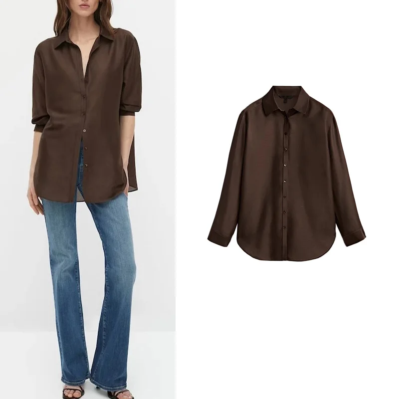 Faionable Casual Loose Long Sve Pure Color irt MD, женское новое поступление 2024, воротник из полиэфирного волокна 00%
Faionable Casual Loose Long Sve Pure Color irt MD, женское новое поступление 2024, воротник из полиэфирного волокна 00%