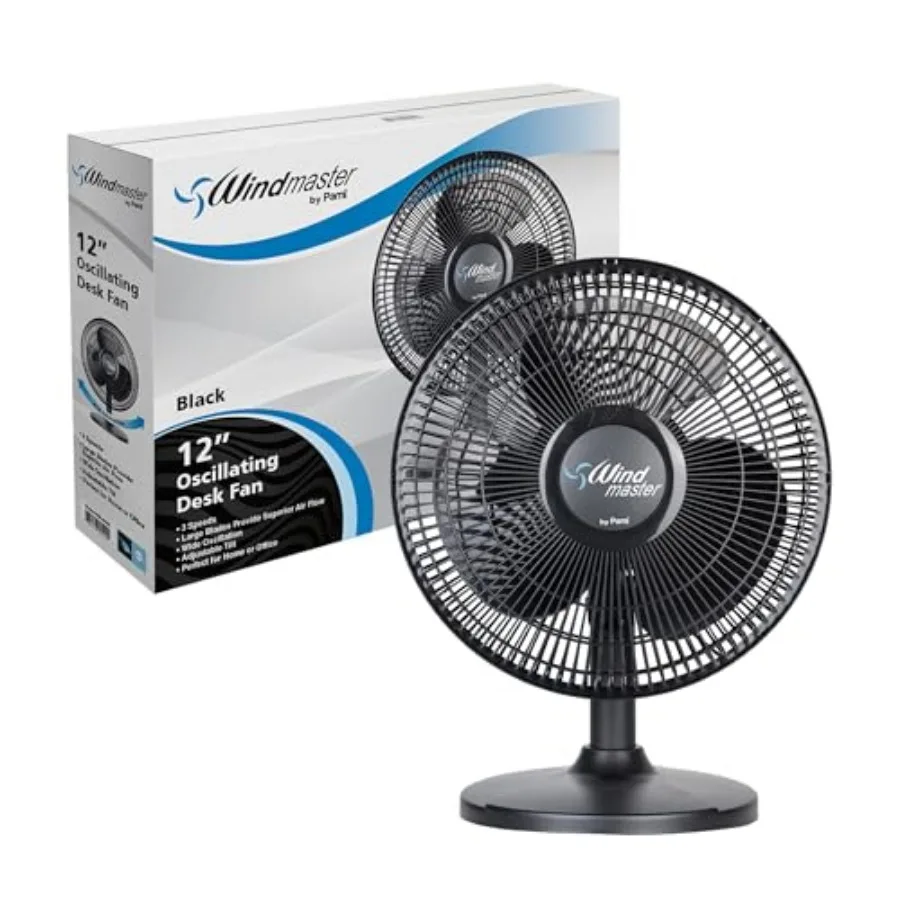 Oscillating Desk Fan - Portable Table Top Fan With 3 Speed Levels, Large Blades and Adjustable Tilt- Max Air Flow Office Desk F
Oscillating Desk Fan - Portable Table Top Fan With 3 Speed Levels, Large Blades and Adjustable Tilt- Max Air Flow Office Desk F