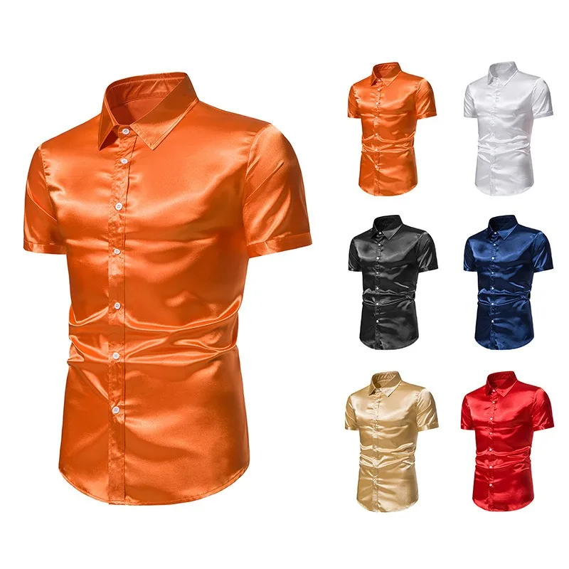 Mens Metallic Shiny 70s Disco Shirt Retro Short Sleeve Party Top
Mens Metallic Shiny 70s Disco Shirt Retro Short Sleeve Party Top