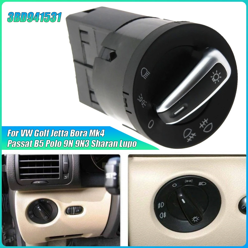 3BD941531 High Quality Headlight Control Switch with Sensor for VW Golf Jetta Bora Mk4 Passat B5 Polo 9N 9N3 Sharan Lupo
3BD941531 High Quality Headlight Control Switch with Sensor for VW Golf Jetta Bora Mk4 Passat B5 Polo 9N 9N3 Sharan Lupo