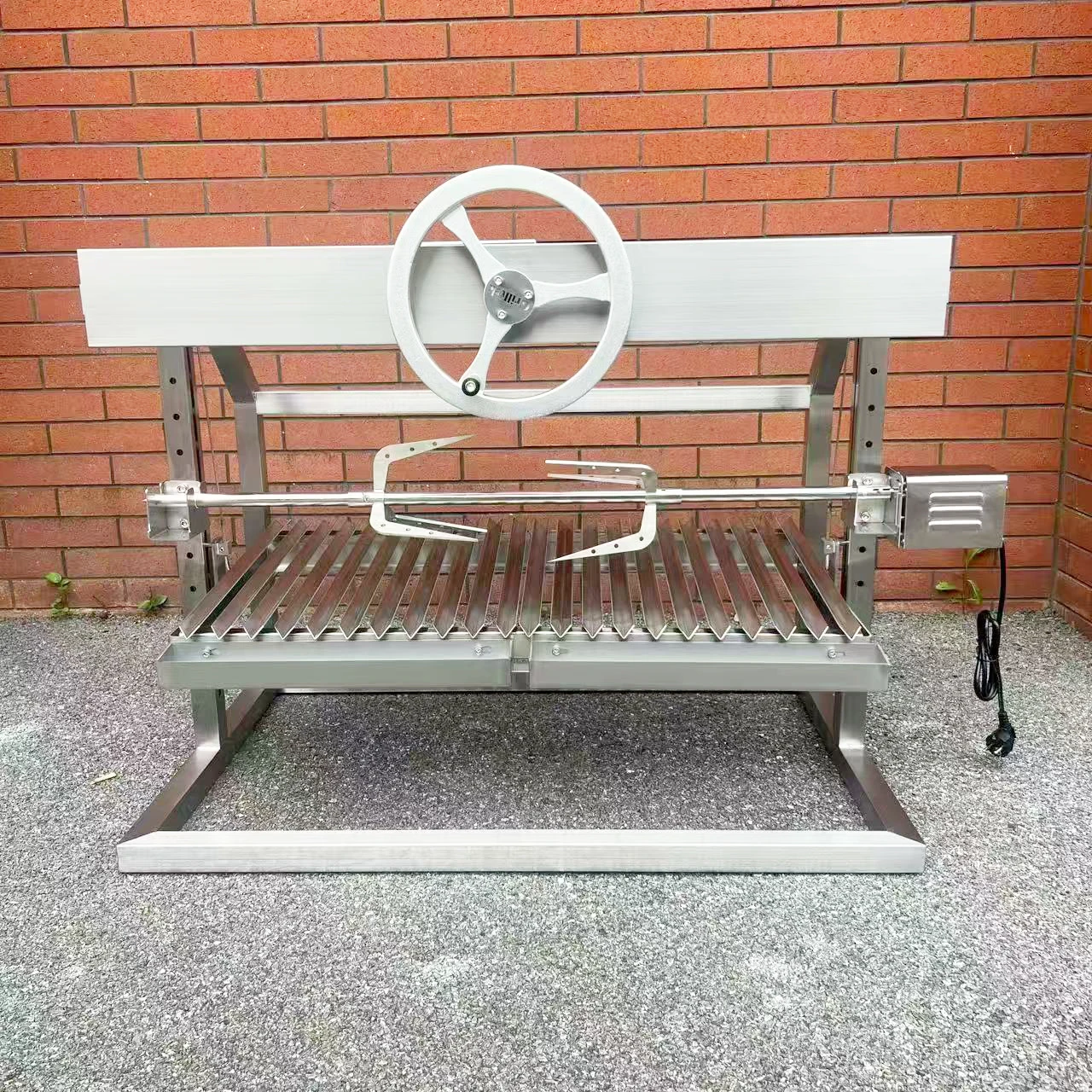 40" Charcoal Stainless Steel Asado Parrilla Santa Maria Argentine Argentina Grill With Heavy-duty Rotisserie GK1000SWR
40" Charcoal Stainless Steel Asado Parrilla Santa Maria Argentine Argentina Grill With Heavy-duty Rotisserie GK1000SWR