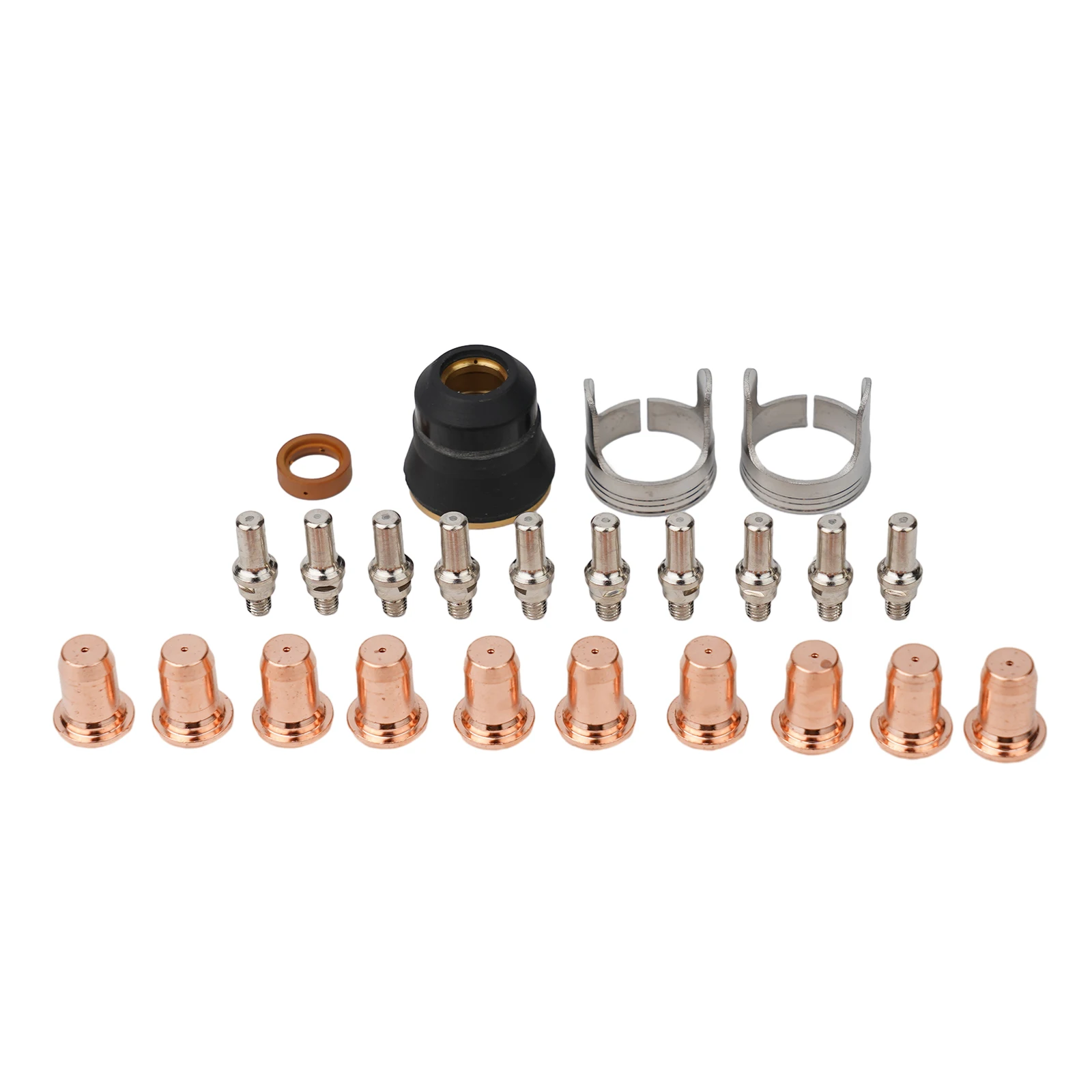 PT60 IPT60 JASIC PRO CUT 45 Cutter Consumables Kit with Electrodes Nozzle Tips Shield Cup Stand Off Guide Swirl Ring (24PCS)
PT60 IPT60 JASIC PRO CUT 45 Cutter Consumables Kit with Electrodes Nozzle Tips Shield Cup Stand Off Guide Swirl Ring (24PCS)