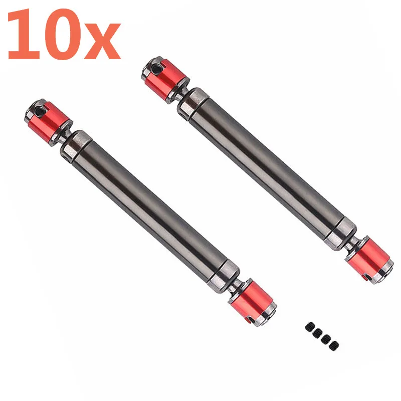10Pcs Metal Adjustable CVD Axle Universal Joint Drive Shaft 112-155mm for 1/10 RC Car Rock Crawler Climbing Axial SCX10 90046
10Pcs Metal Adjustable CVD Axle Universal Joint Drive Shaft 112-155mm for 1/10 RC Car Rock Crawler Climbing Axial SCX10 90046