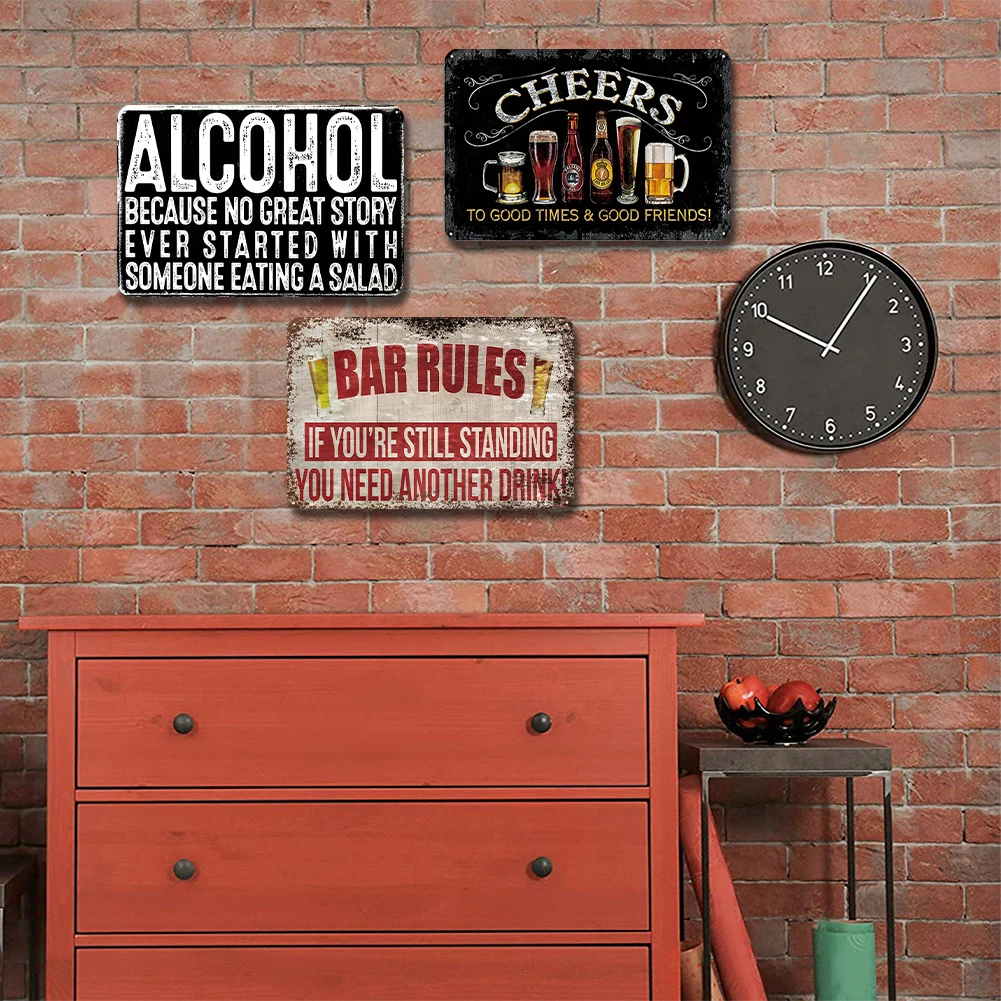 3Pcs Wine Vintage Metal Plate Rectangular Iron Painting Kit Decor 30x20cm
3Pcs Wine Vintage Metal Plate Rectangular Iron Painting Kit Decor 30x20cm