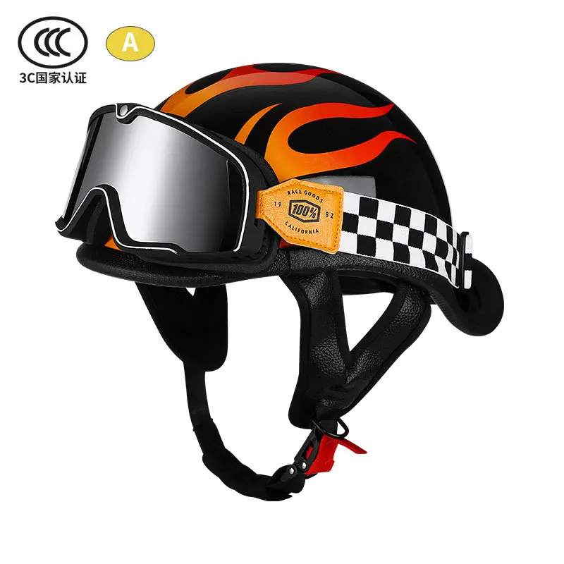 3CCertified Personality Retro Motorcycle Helmet for Men with Tail Design Summer Electric Bike Baseball Cap
3CCertified Personality Retro Motorcycle Helmet for Men with Tail Design Summer Electric Bike Baseball Cap