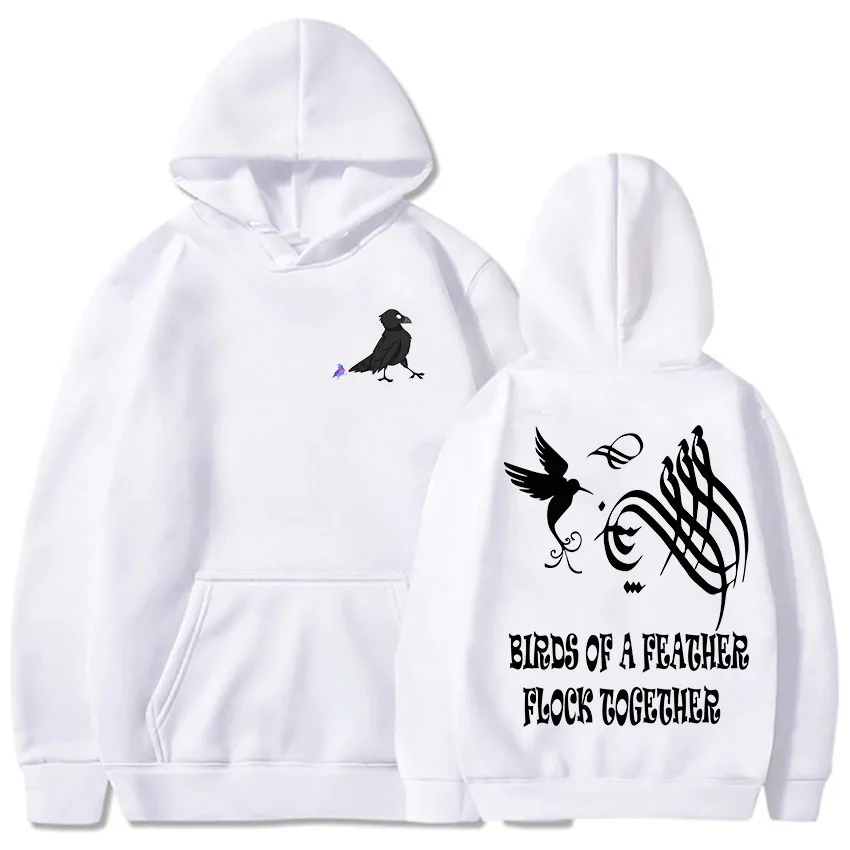 Birds of A Feather Hoodie With Hooded Hip Hop Gothic Sweatshirt Long-sleeved Fleece Comfortable Clothes Moletom Retro Pullovers
Birds of A Feather Hoodie With Hooded Hip Hop Gothic Sweatshirt Long-sleeved Fleece Comfortable Clothes Moletom Retro Pullovers