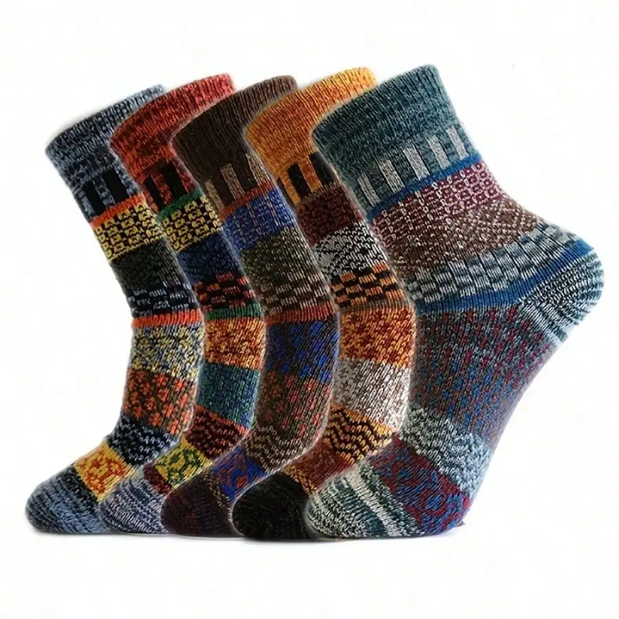 5/10/15/20 Pairs Autumn Warm Rabbit Socks - Vertical Stripes, Women's Winter Mid-Tube Design, Suitable For Men And Women
5/10/15/20 Pairs Autumn Warm Rabbit Socks - Vertical Stripes, Women's Winter Mid-Tube Design, Suitable For Men And Women