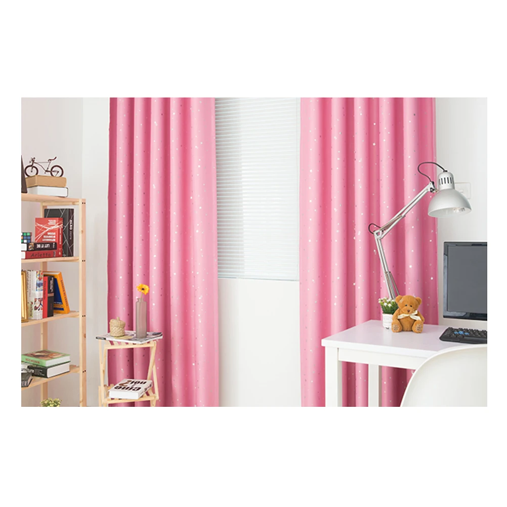 Stars Printed Blackout Curtains 100X250Cm Room Darkening Window Drapes For Bedroom Living Room Decor (Pink) 
Stars Printed Blackout Curtains 100X250Cm Room Darkening Window Drapes For Bedroom Living Room Decor (Pink)