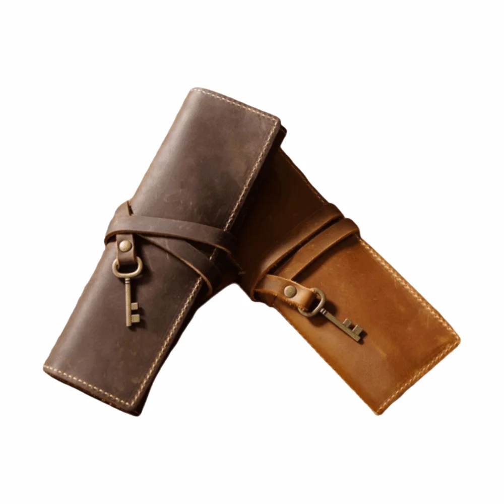 Cowhide Leather Pen Bag Multi-Compartment Retro Pencil Roll Bag Roll-Up Tie Rope Vintage Cowhide Pencil Case School Supplies
Cowhide Leather Pen Bag Multi-Compartment Retro Pencil Roll Bag Roll-Up Tie Rope Vintage Cowhide Pencil Case School Supplies