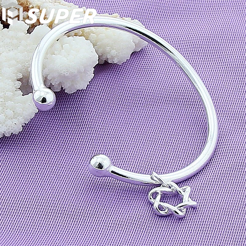 925 Sterling Silver Double Beads Star Cuff Bangle Bracelet For Woman Wedding Engagement Fashion Charm Party Jewelry
925 Sterling Silver Double Beads Star Cuff Bangle Bracelet For Woman Wedding Engagement Fashion Charm Party Jewelry