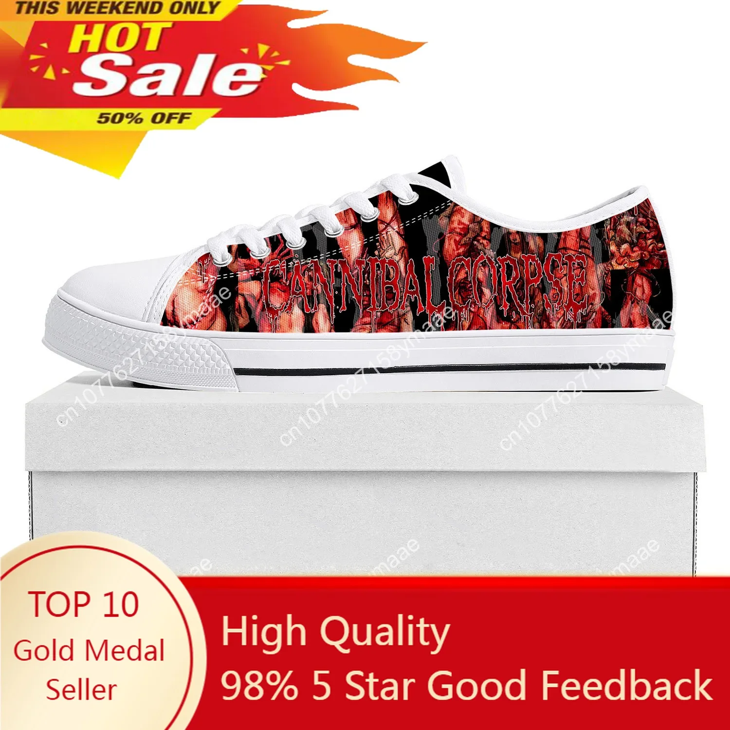 Cannibal Corpse Rock Band Low Top Sneakers Mens Womens Teenager Canvas High Quality Death Metal Sneaker Casual Customize Shoe
Cannibal Corpse Rock Band Low Top Sneakers Mens Womens Teenager Canvas High Quality Death Metal Sneaker Casual Customize Shoe