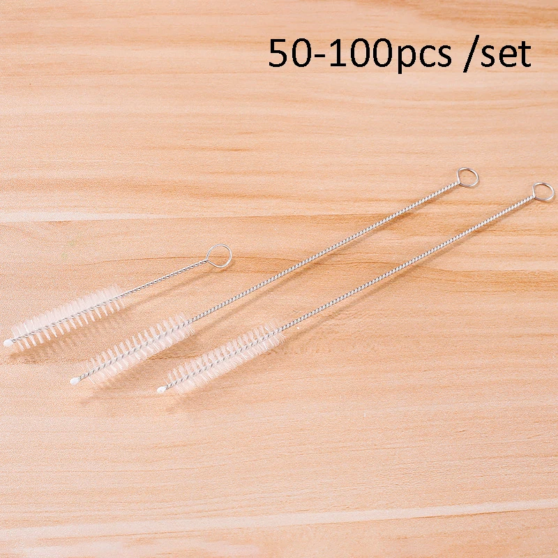 50/100Pcs Stainless Steel Straw Brush 10/20cm Soft Hair Suction Glass Tube Brush Nipple Fish Tank Straw Bottle Cleaning Brushes
50/100Pcs Stainless Steel Straw Brush 10/20cm Soft Hair Suction Glass Tube Brush Nipple Fish Tank Straw Bottle Cleaning Brushes
