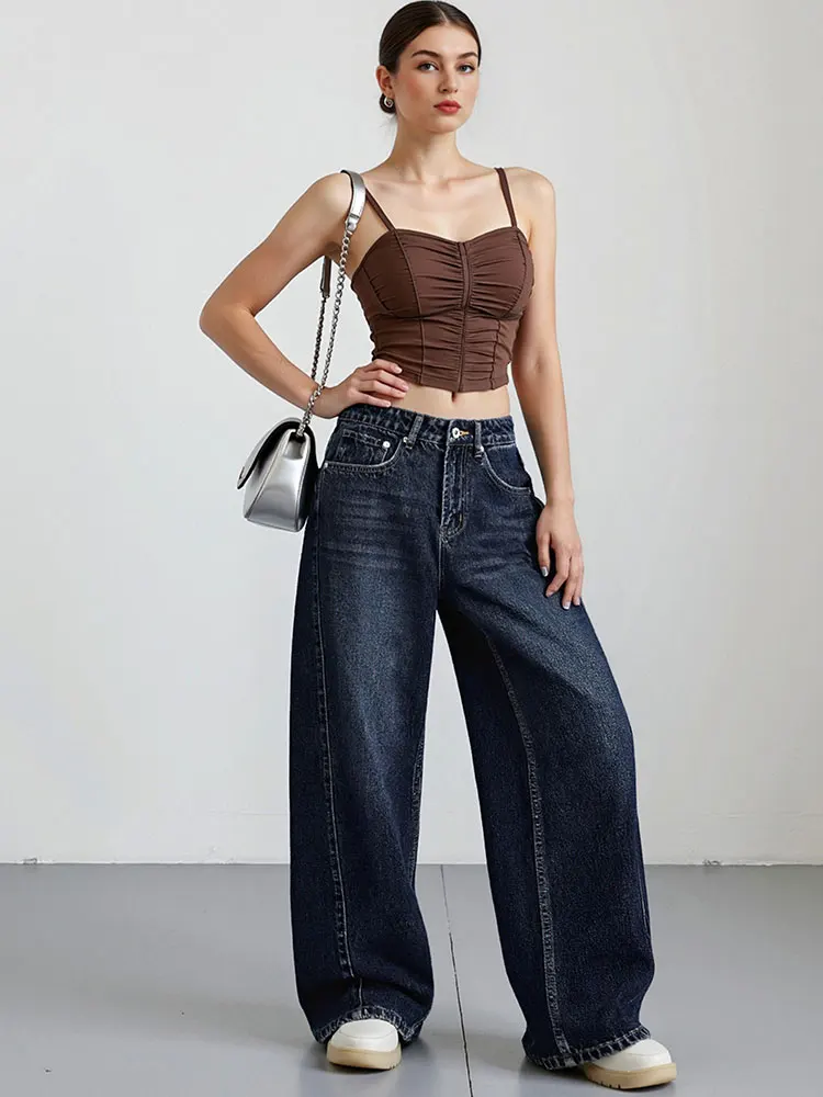 HH Autumn Women Elegant Fashion Blue Jeans Casual Loose Zipper Fly Denim Pants Trousers High Street Women's Wide Leg Jeans Pant
HH Autumn Women Elegant Fashion Blue Jeans Casual Loose Zipper Fly Denim Pants Trousers High Street Women's Wide Leg Jeans Pant