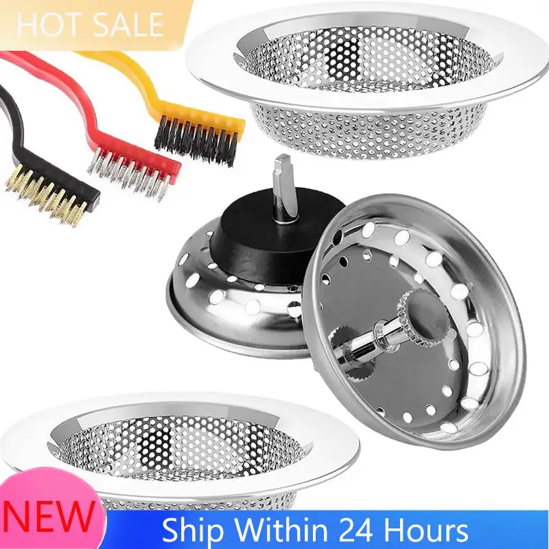 A78K New 2 Pcs Kitchen Sink Strainer Stopper Combo Basket Replacement For 3-1/2 Inch Drain, Bonus 3Pcs Kitchen Cleaning Brushes
A78K New 2 Pcs Kitchen Sink Strainer Stopper Combo Basket Replacement For 3-1/2 Inch Drain, Bonus 3Pcs Kitchen Cleaning Brushes