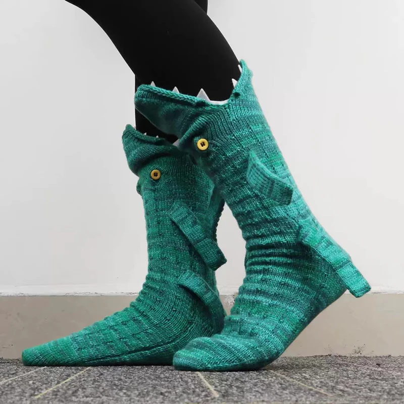 Knit Crocodile Sock Leisure Athletic Sports Crew Dress Christmas Knitted Crocodile Socks Creative Mid-calf Animal Funny Socks
Knit Crocodile Sock Leisure Athletic Sports Crew Dress Christmas Knitted Crocodile Socks Creative Mid-calf Animal Funny Socks