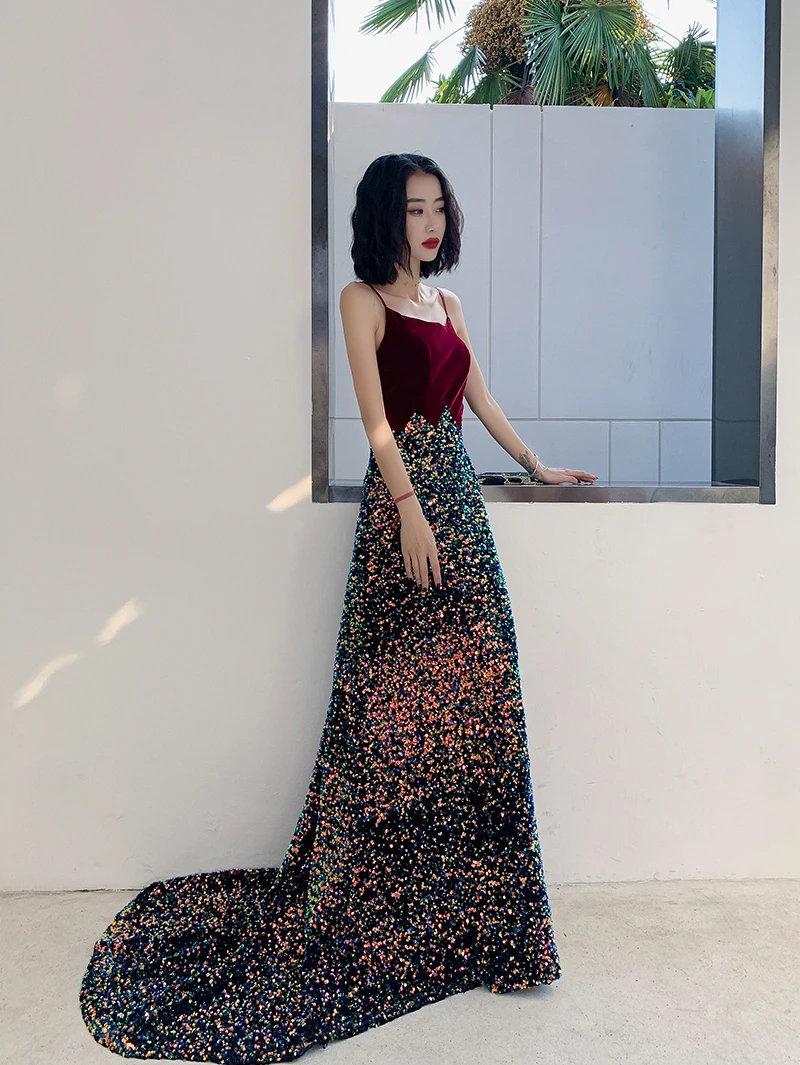 Alice Wedding Dress 2023 New Velvet Shiny Sequin Slimming Year End Party Evening Gown Elegant Fashionable mid Waist Belt
Alice Wedding Dress 2023 New Velvet Shiny Sequin Slimming Year End Party Evening Gown Elegant Fashionable mid Waist Belt