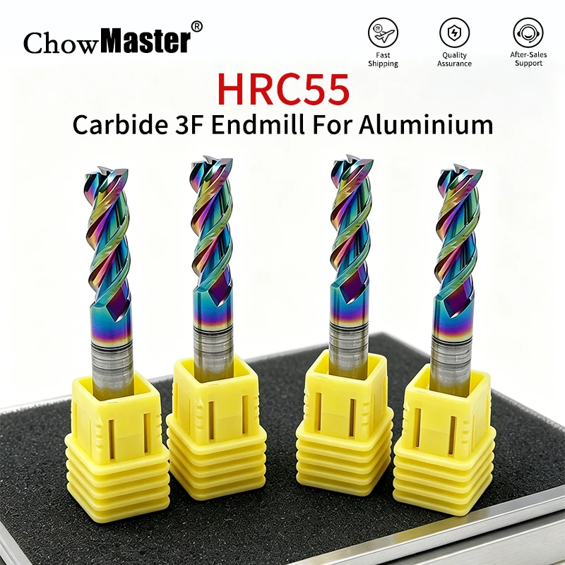 3F DLC Coated Carbide End Mill HRC55 Coating Tungsten Carbide Milling Cutter for Aluminum CNC Endmils 1.0-20mm
3F DLC Coated Carbide End Mill HRC55 Coating Tungsten Carbide Milling Cutter for Aluminum CNC Endmils 1.0-20mm