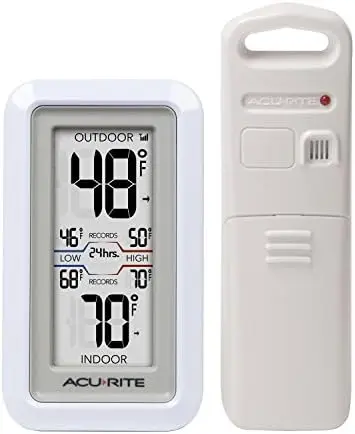 AcuRite 02049 Digital Thermometer - Indoor/Outdoor Temp, White
AcuRite 02049 Digital Thermometer - Indoor/Outdoor Temp, White