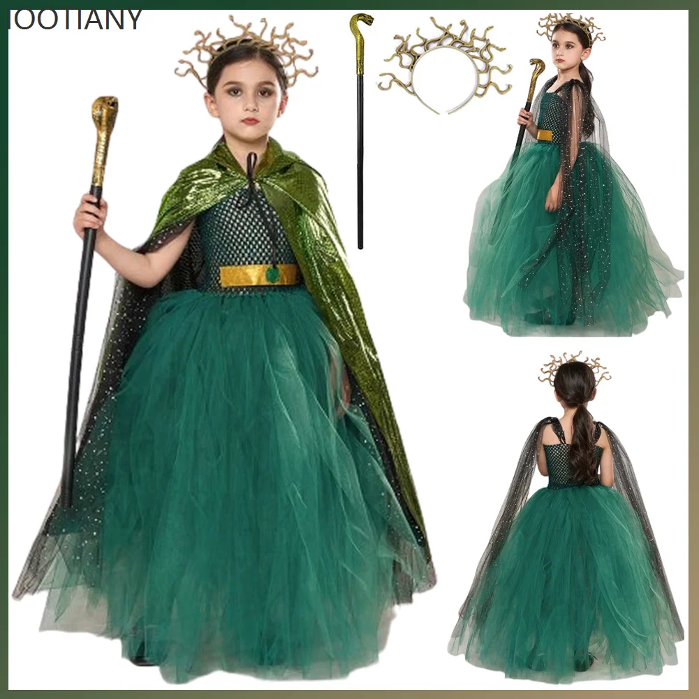Halloween Goddess Medusa Cosplay Children Girls Role Play Green Ballet Tutu Stage Costume Children Cosplay Fantasy Party Costume
Halloween Goddess Medusa Cosplay Children Girls Role Play Green Ballet Tutu Stage Costume Children Cosplay Fantasy Party Costume