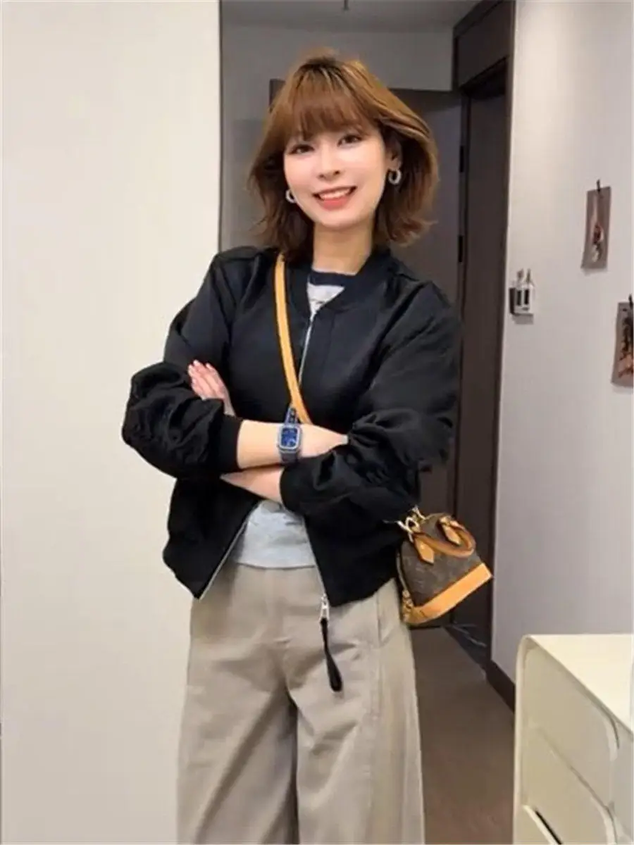 Casual Style Baseball Jacket Women's Short Loose Fit Stand Collar Spring 2026 New Fashion Versatile Baseball Coat Top
Casual Style Baseball Jacket Women's Short Loose Fit Stand Collar Spring 2026 New Fashion Versatile Baseball Coat Top